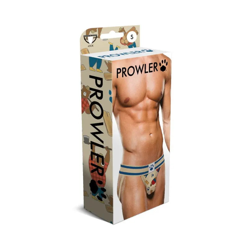 Prowler Lumberbear Jock Strap Beige Blue - XX-Large - 36-38 - PlayBlue