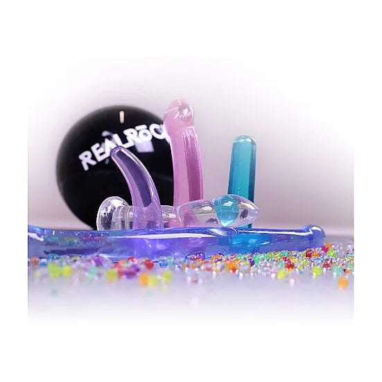 RealRock - Crystals 7 Twisted Dildo - PlayBlue