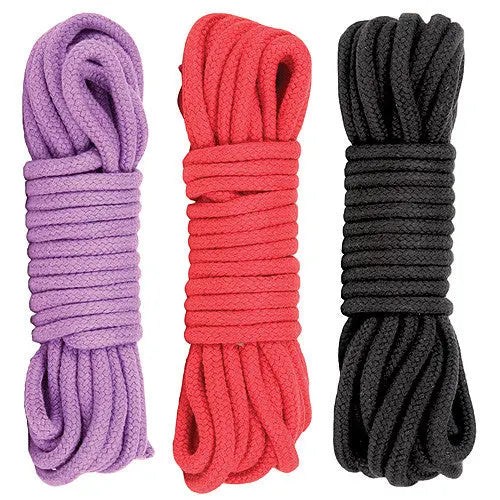 Doc Johnson Japanese Bondage Rope - Black - PlayBlue