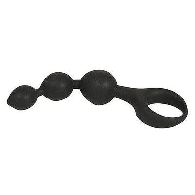 Loving Joy Triple Ripple Anal Beads - Black - PlayBlue