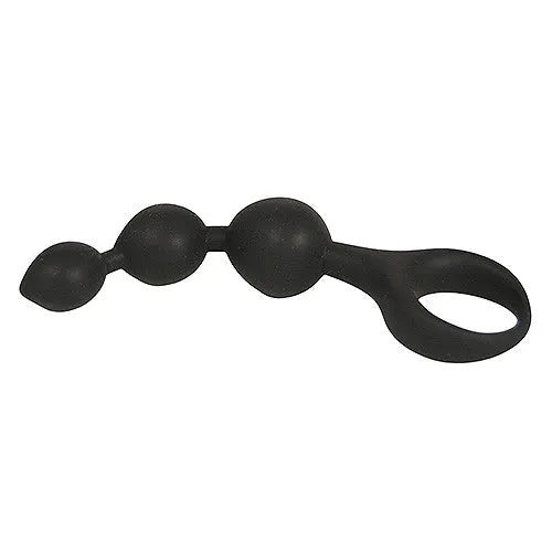 Loving Joy Triple Ripple Anal Beads - Black - PlayBlue