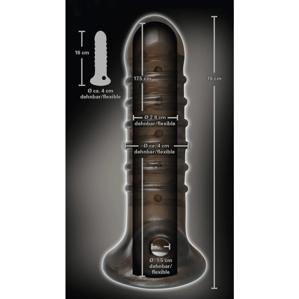 Emperor Ribbed Penis Sleeve - PlayBlue