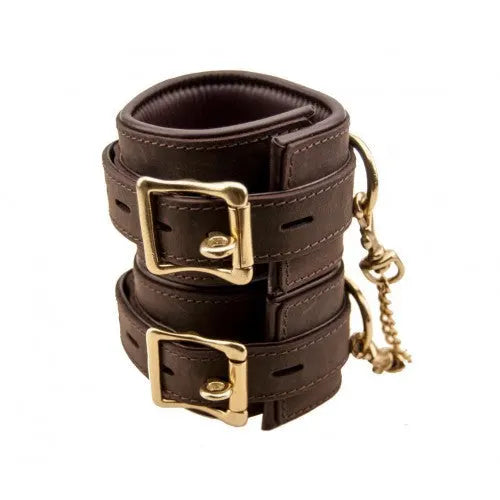 BOUND Nubuck Leather Wrist Restraints - PlayBlue