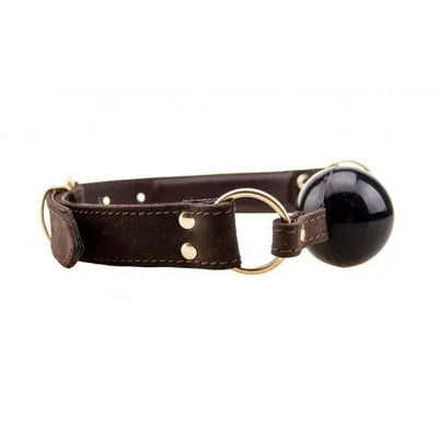 BOUND Nubuck Leather Solid Ball Gag - PlayBlue
