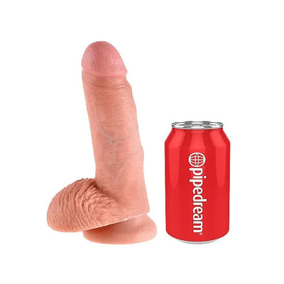 King Cock 7 with Balls - White - PlayBlue