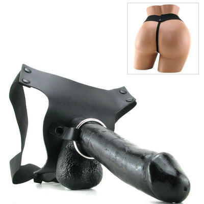 Fetish Fantasy Big Daddy Hollow 10 Strap-On Black - PlayBlue