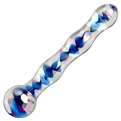Icicles No 8 - Blue Spiral Wave Dildo - PlayBlue