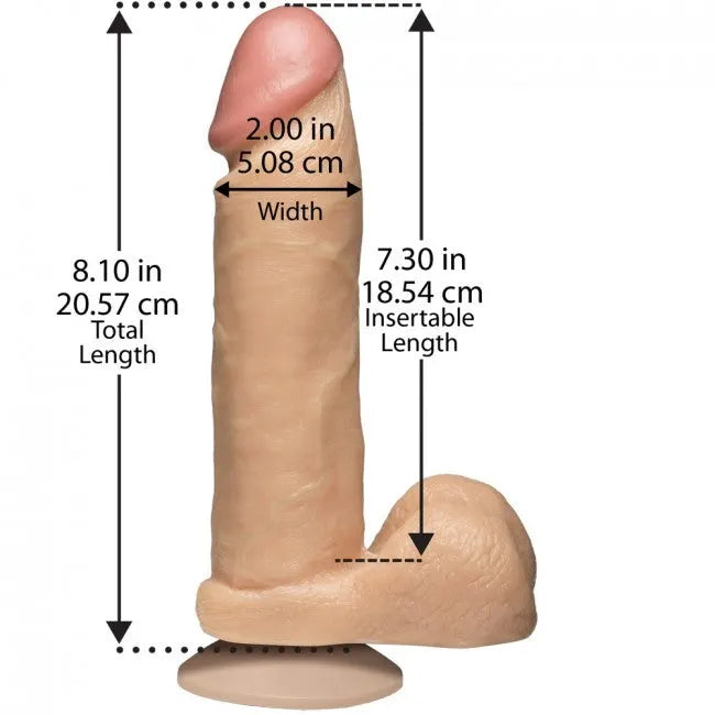 Doc Johnson Realistic Cock - 8 Inch - PlayBlue