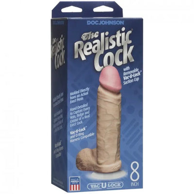 Doc Johnson Realistic Cock - 8 Inch - PlayBlue