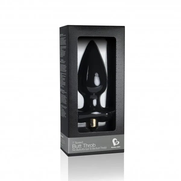 Rocks Off Butt Throb 7 Speed Vibrating Butt Plug - PlayBlue