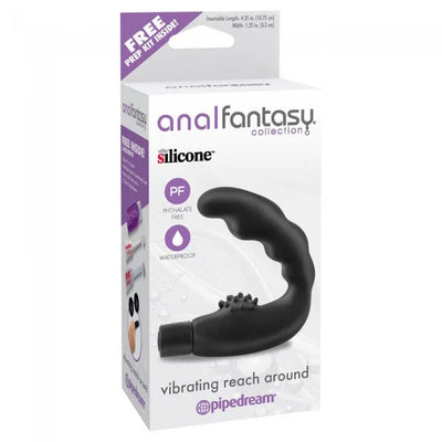 Vibrating Reach Around Anal Prostate Vibrator - PlayBlue