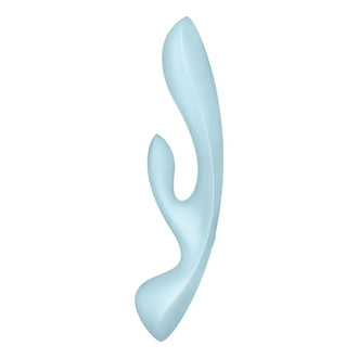 Satisfyer - Triple Oh - Silicone Rabbit Wand Combo - PlayBlue