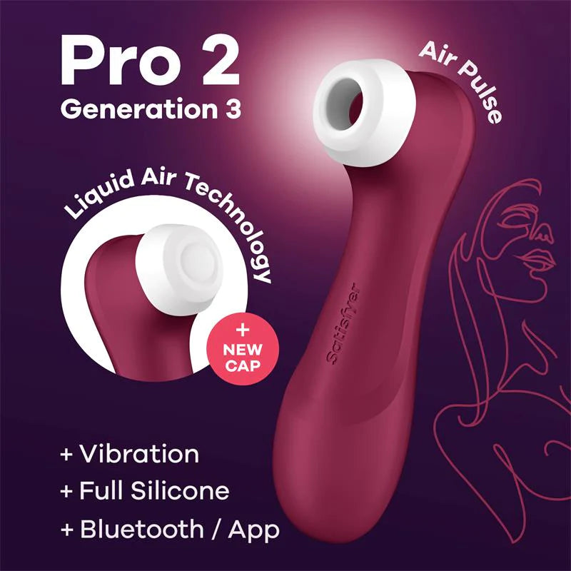 Satisfyer - Pro 2 Generation 3 - Double Air Pulse Vibrator + App - PlayBlue