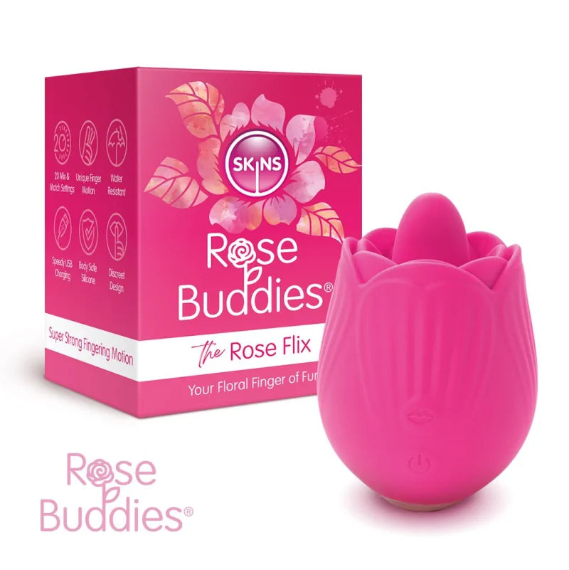 Skins Rose Buddies - Rose Flix - Silicone Oral Play - PlayBlue